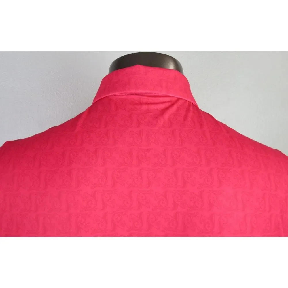 Mens USGA Squirrel Polo Short Sleeve Bright Red M Golf Shirt Polyester US OPEN - Picture 11 of 11